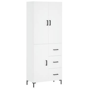 Elegant Highboard White 69.5x34x180 cm - Stylish Storage Solution