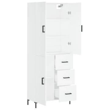 Elegant Highboard White 69.5x34x180 cm - Stylish Storage Solution