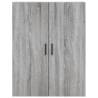 Stylish Highboard Grey Sonoma - 69.5x34x180 cm | HipoMarket