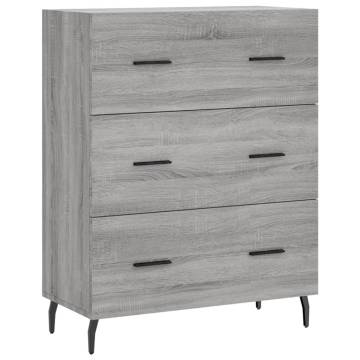 Stylish Highboard Grey Sonoma - 69.5x34x180 cm | HipoMarket