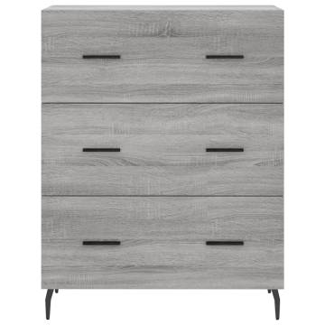 Stylish Highboard Grey Sonoma - 69.5x34x180 cm | HipoMarket