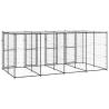 Outdoor Dog Kennel Steel with Roof - 9.68 m² | HipoMarket