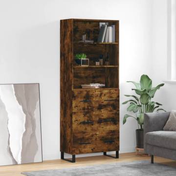 Highboard Smoked Oak - Stylish Storage Solution | HipoMarket UK