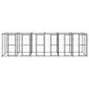 Outdoor Dog Kennel Steel with Roof - 14.52 m² | HiPoMarket