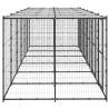 Outdoor Dog Kennel Steel with Roof - 14.52 m² | HiPoMarket