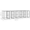 Outdoor Dog Kennel Steel with Roof - 14.52 m² | HiPoMarket