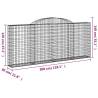 Arched Gabion Baskets - 7 pcs Galvanised Iron for Garden Décor