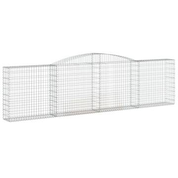 Arched Gabion Baskets - 5 pcs Galvanised Iron | Hipo Market