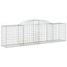 Arched Gabion Baskets 8 pcs 300x50x80/100 cm - Galvanised Iron