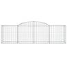 Arched Gabion Baskets 8 pcs 300x50x80/100 cm - Galvanised Iron