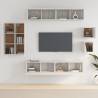 8 Piece White TV Cabinet Set - Stylish & Functional Storage