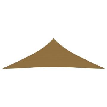 HDPE Sunshade Sail 3.5x3.5x4.9m Taupe - Outdoor Shelter