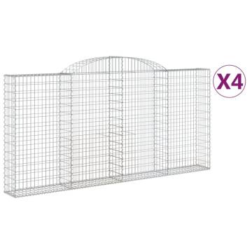 Arched Gabion Baskets - 4 pcs, 300x30x140/160 cm | HipoMarket