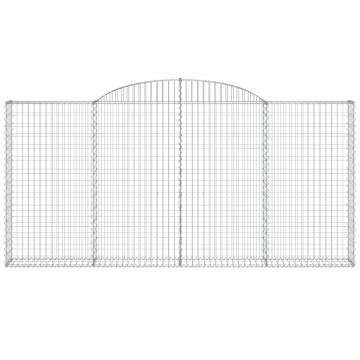 Arched Gabion Baskets - 4 pcs, 300x30x140/160 cm | HipoMarket