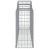 Arched Gabion Baskets - 8 Pcs Galvanised Iron for Garden Decor