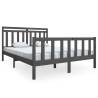 Grey King Size Bed Frame 150x200 cm | Solid Wood Design