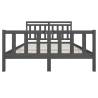 Grey King Size Bed Frame 150x200 cm | Solid Wood Design