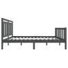 Grey King Size Bed Frame 150x200 cm | Solid Wood Design