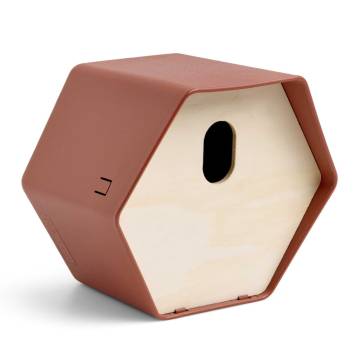 Capi Bird House Hive 2 - Oval Hole, Brown - 19x23x20 cm