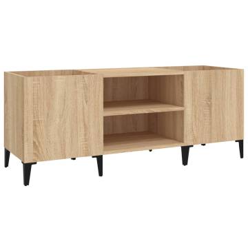 Stylish Sonoma Oak Record Cabinet - 121x38x48 cm