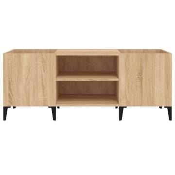 Stylish Sonoma Oak Record Cabinet - 121x38x48 cm