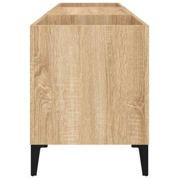 Stylish Sonoma Oak Record Cabinet - 121x38x48 cm