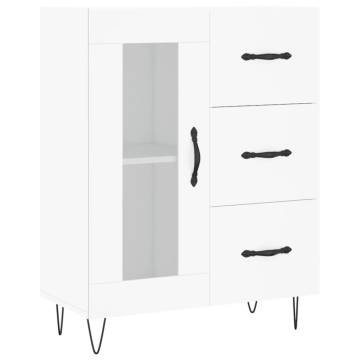 Stylish Highboard White 69.5x34x180 cm | Durable Engineered Wood