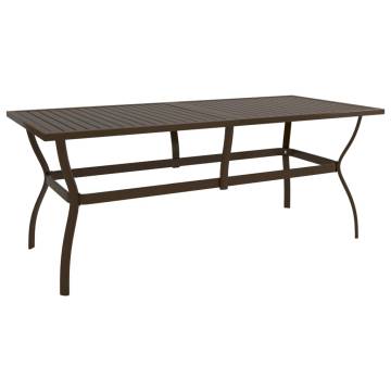 Stylish Brown Garden Table - 190x80 cm | Hipomarket