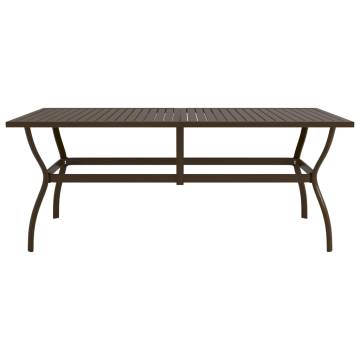 Stylish Brown Garden Table - 190x80 cm | Hipomarket