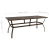 Stylish Brown Garden Table - 190x80 cm | Hipomarket