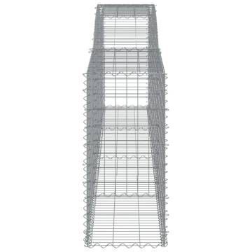 Arched Gabion Baskets - 15 pcs Galvanised Iron - 400x50x100/120 cm