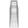 Arched Gabion Baskets - 15 pcs Galvanised Iron - 400x50x100/120 cm