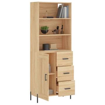 Stylish Highboard Sonoma Oak - 69.5x34x180 cm | Hipomarket