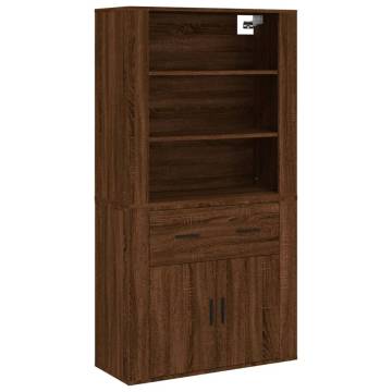 Stylish Highboard Brown Oak - Engineered Wood Storage Solution