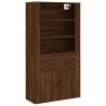 Stylish Highboard Brown Oak - Engineered Wood Storage Solution