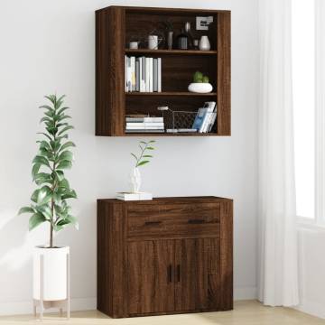 Stylish Highboard Brown Oak - Engineered Wood Storage Solution