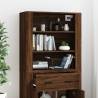 Stylish Highboard Brown Oak - Engineered Wood Storage Solution