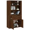 Stylish Highboard Brown Oak - Engineered Wood Storage Solution