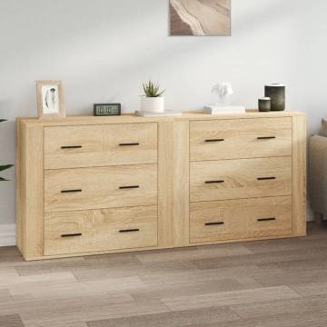 Sonoma Oak Sideboards - 2 pcs Durable Engineered Wood