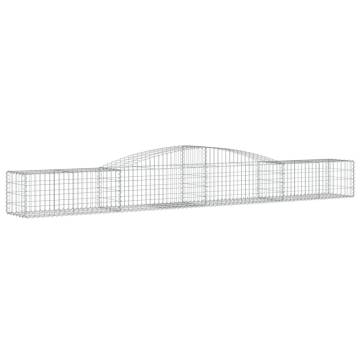 Arched Gabion Baskets - 10 pcs Galvanised Iron | HipoMarket