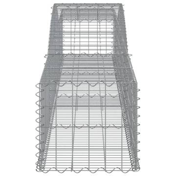 Arched Gabion Baskets - 10 pcs Galvanised Iron | HipoMarket