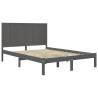 Stylish Grey Solid Wood Pine Bed Frame 120x200 cm - Hipomarket