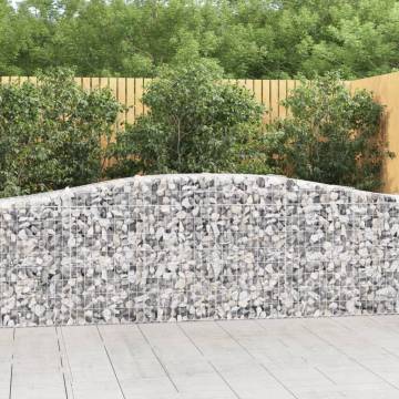 Arched Gabion Baskets - 10 pcs Galvanised Iron | HipoMarket