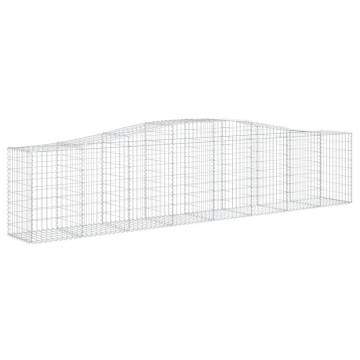 Arched Gabion Baskets - 10 pcs Galvanised Iron | HipoMarket