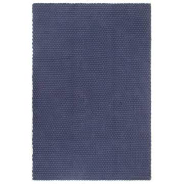 Navy Blue Cotton Rug 200x300 cm – Cozy & Elegant Décor