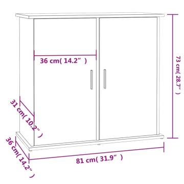 White Aquarium Stand 81x36x73 cm - Durable & Stylish