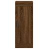 Stylish Highboard Brown Oak - 34.5x34x180 cm Engineered Wood