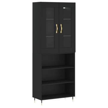 Stylish Highboard Black 69.5x34x180 cm | Hipomarket