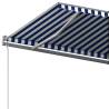 Freestanding Manual Retractable Awning 600x300 cm - Blue/White