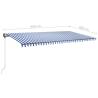 Freestanding Manual Retractable Awning 600x300 cm - Blue/White